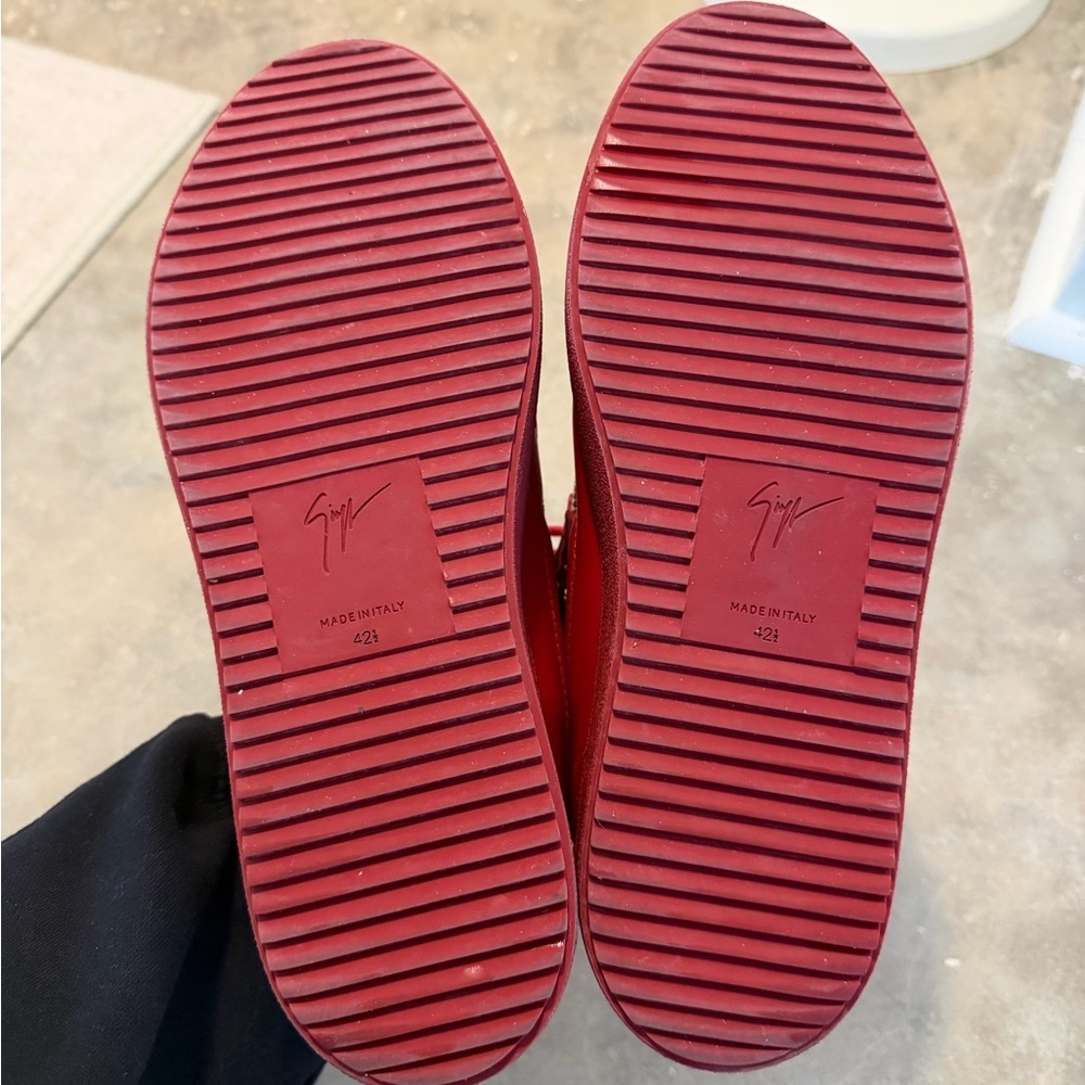 Giuseppe Zanotti Red Leather Sneakers - Picture 5 of 5
